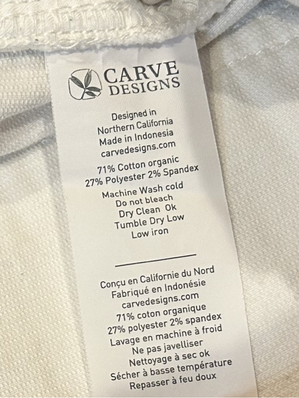 Carve Designs Oahu 4” Corduroy Shorts | Cloud (White) | Size 8 - Picture 5 of 5